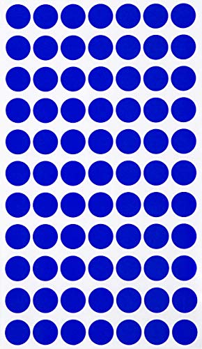 Sticker Blau 15 mm runde Aufkleber – 1,5 cm Klebepunkte 770 Stück von Royal Green von Royal Green