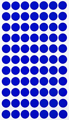 Sticker Blau 15 mm runde Aufkleber – 1,5 cm Klebepunkte 770 Stück von Royal Green von Royal Green