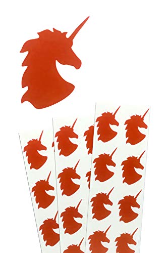 Sticker Einhorn Rot 50 mm – Aufkleber in Fantasieform 40 Stück von Royal Green Sticker Einhorn Rot 50 mm – Aufkleber in Fantasieform 40 Stück von Royal Green von Royal Green