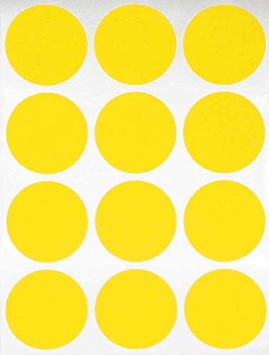 Sticker Gelb 38 mm Aufkleber – Etiketten zur Farbcodierung Größe 3,8 cm Klebepunkte 180 Vorteilspack von Royal Green von Royal Green