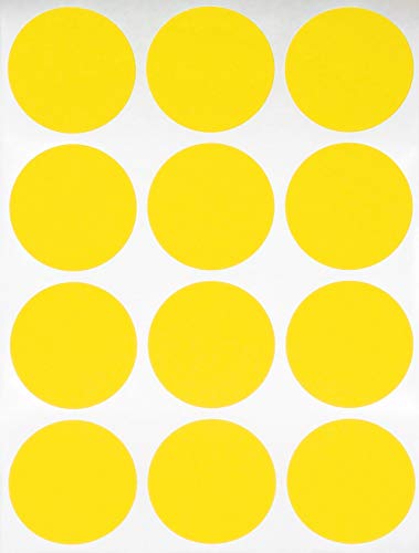 Sticker Gelb 38mm Aufkleber – Etiketten zur Farbcodierung Größe 3,8cm Klebepunkte 60 Vorteilspack von Royal Green von Royal Green