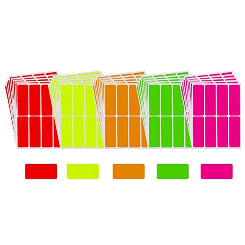 Sticker Neon Bunt 76 mm x 25 mm Aufkleber – 7,5 cm x 2,5 cm viereckige Etiketten 160 Stück von Royal Green Sticker Neon Bunt 76 mm x 25 mm Aufkleber – 7,5 cm x 2,5 cm viereckige Etiketten 160 Stück von Royal Green von Royal Green