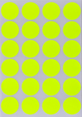 Sticker Neon Gelb 25 mm runde Aufkleber – 2,5 cm Klebepunkte 1200 Stück von Royal Green Sticker Neon Gelb 25 mm runde Aufkleber – 2,5 cm Klebepunkte 1200 Stück von Royal Green von Royal Green