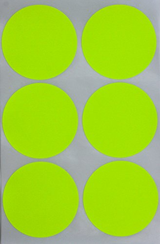 Sticker Neon Gelb 50 mm runde Aufkleber – 5 cm Sticker 180 Stück von Royal Green von Royal Green