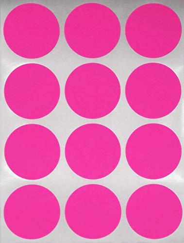 Sticker Neon Pink 38 mm Aufkleber – Etiketten zur Farbcodierung Größe 3,8 cm Klebepunkte 180 Vorteilspack von Royal Green von Royal Green