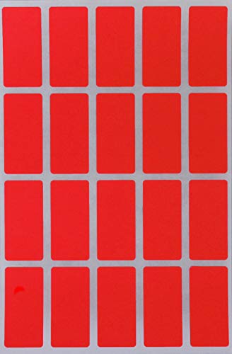 Sticker Neon Rot 40 mm x 19 mm Aufkleber - 4 cm x 1,9 cm viereckige Etiketten 1000 Stück von Royal Green Sticker Neon Rot 40 mm x 19 mm Aufkleber - 4 cm x 1,9 cm viereckige Etiketten 1000 Stück von Royal Green von Royal Green