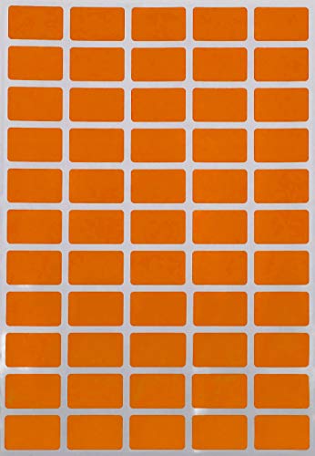 Sticker Orange 25mm x 16mm rechteckige Etiketten – Größe 2,5cm x 1,6cm viereckige Aufkleber 275 Vorteilspack von Royal Green von Royal Green