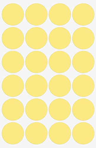 Sticker Pastell Gelb 25 mm runde Etiketten – 2,5 cm Klebepunkte 360 Stück von Royal Green Sticker Pastell Gelb 25 mm runde Etiketten – 2,5 cm Klebepunkte 360 Stück von Royal Green von Royal Green