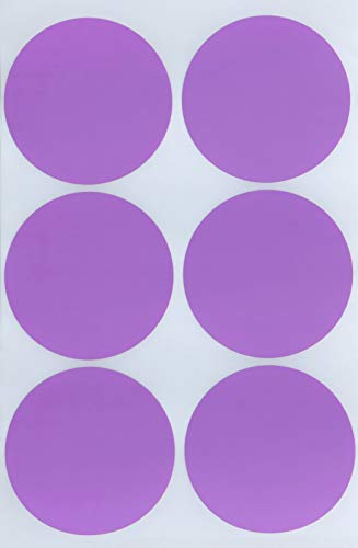 Sticker Pastell Lila 50 mm runde Aufkleber – 5 cm Sticker 540 Stück von Royal Green von Royal Green