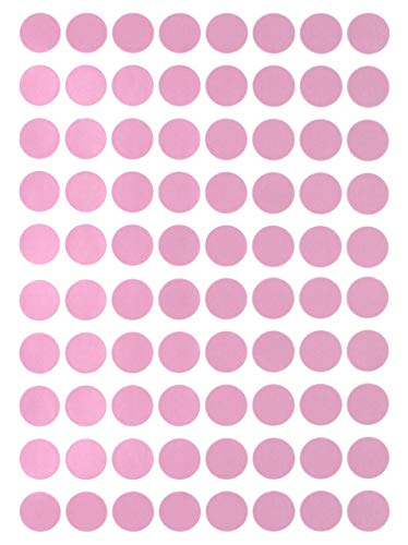 Sticker Pastell Pink 13 mm runde Aufkleber - Größe 1,3 cm Klebepunkte 1200 Vorteilspack von Royal Green von Royal Green