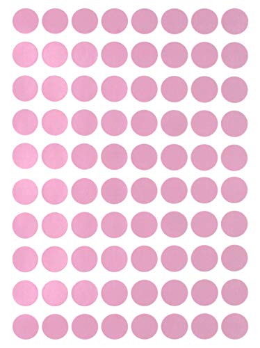 Sticker Pastell Pink 13 mm runde Aufkleber - Größe 1,3 cm Klebepunkte 1200 Vorteilspack von Royal Green von Royal Green