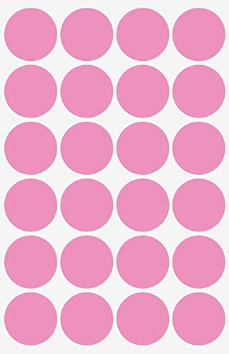 Sticker Pastell Pink 25 mm runde Aufkleber – 2,5 cm Klebepunkte 360 Stück von Royal Green von Royal Green