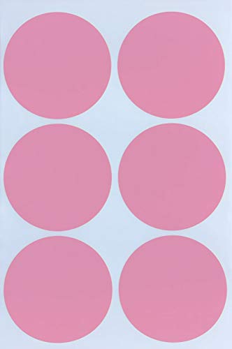 Sticker Pastell Pink 50 mm runde Aufkleber – 5 cm Sticker 180 Stück von Royal Green von Royal Green