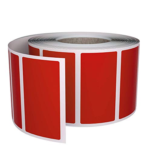 Sticker Rot 40 x 19 mm Etiketten – in verschiedenen Farben Größe 4 x 1,9 cm Aufkleber 500 Vorteilspack von Royal Green von Royal Green