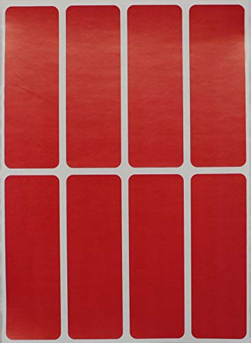 Sticker Rot 76 mm x 25 mm Aufkleber – 7,5 cm x 2,5 cm viereckige Etiketten 120 Stück von Royal Green von Royal Green