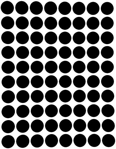 Sticker Schwarz 13 mm runde Aufkleber - Größe 1,3 cm Klebepunkte 400 Vorteilspack von Royal Green von Royal Green