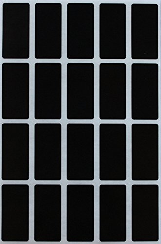 Sticker Schwarz 40 mm x 19 mm Etiketten - 4 cm x 1,9 cm viereckige Aufkleber 100 Stück von Royal Green Sticker Schwarz 40 mm x 19 mm Etiketten - 4 cm x 1,9 cm viereckige Aufkleber 100 Stück von Royal Green von Royal Green