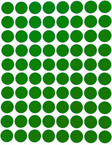 Sticker Weiß 13 mm runde Aufkleber - Größe 1,3 cm Klebepunkte 1200 Vorteilspack von Royal Green (Grün, 1200) von Royal Green