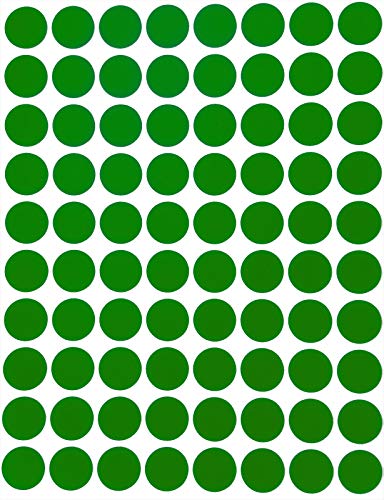 Sticker Weiß 13 mm runde Aufkleber - Größe 1,3 cm Klebepunkte 1200 Vorteilspack von Royal Green (Grün, 1200) von Royal Green