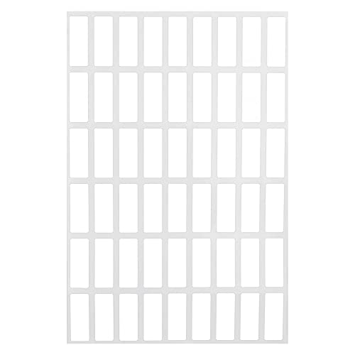 Sticker Weiß 25 mm x 10 mm Etiketten – 2,5 cm x 1 cm viereckige Aufkleber 810 Stück von Royal Green von Royal Green