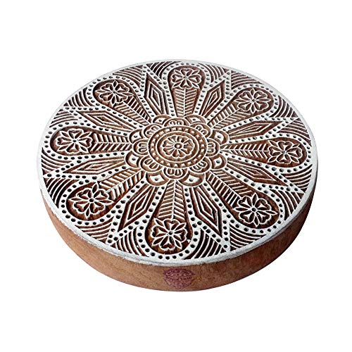 8 Inch Handgeschnitzt Holzblöcke Groß Blume Runden Entwürfe Großer Drucken Stempel 8 Inch Handgeschnitzt Holzblöcke Groß Blume Runden Entwürfe Großer Drucken Stempel von Royal Kraft