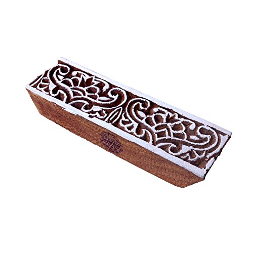 Arty Crafty Blumen Gestalten Bordüre Holz Blöck Druck Stempel - DIY Henna Stoff Textil Papier Ton Keramik Blocke Druck Stempel Arty Crafty Blumen Gestalten Bordüre Holz Blöck Druck Stempel - DIY Henna Stoff Textil Papier Ton Keramik Blocke Druck Stempel von Royal Kraft