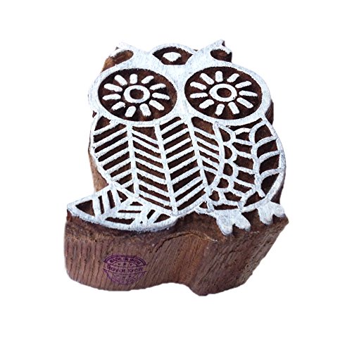 Royal Kraft Attraktiv Eule Vogel Gestalten Hölzern Blöck Stempel - DIY Henna Stoff Textil Papier Ton Keramik Blocke Druck Stempel von Royal Kraft