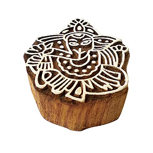 Royal Kraft Handgeschnitzt Holz Stempel Ganesha Muster Drucken Blöcke - DIY Henna Stoff Textil Papier Ton Keramik Blocke Druck Stempel von Royal Kraft
