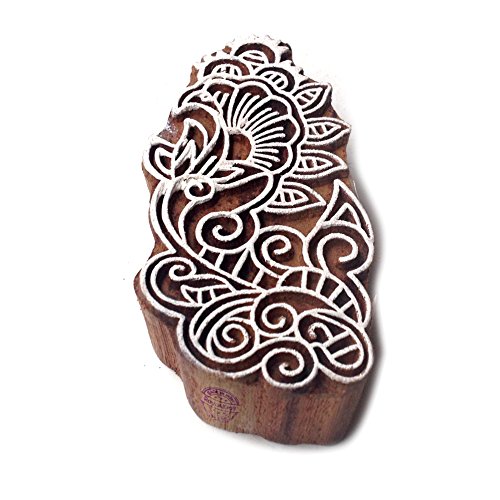Royal Kraft Indisch Abstrakt Blume Muster Hölzern Drucken Blöck - DIY Henna Stoff Textil Papier Ton Keramik Blocke Druck Stempel von Royal Kraft