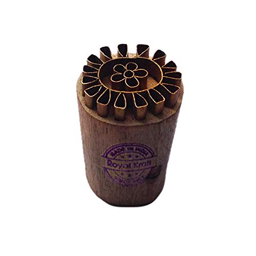 Royal Kraft Indisch Holzstempel Messing Blumen Muster Lehm Drucken Blöcke Royal Kraft Indisch Holzstempel Messing Blumen Muster Lehm Drucken Blöcke von Royal Kraft