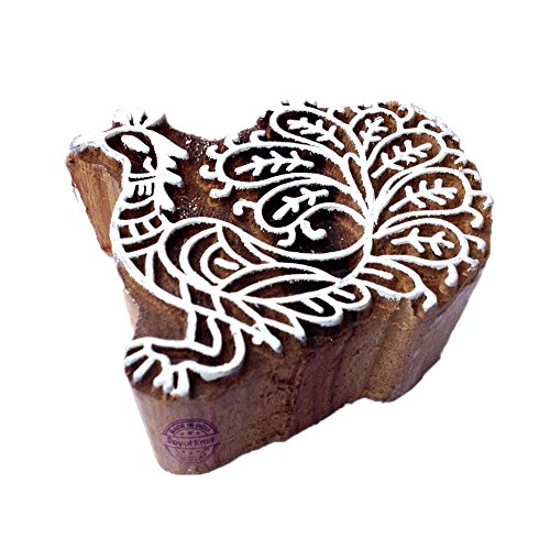 Royal Kraft Innovativ Pfau Vogel Muster Holz Drucken Textil Stempel - DIY Henna Stoff Textil Papier Ton Keramik Blocke Druck Stempel Royal Kraft Innovativ Pfau Vogel Muster Holz Drucken Textil Stempel - DIY Henna Stoff Textil Papier Ton Keramik Blocke Druck Stempel von Royal Kraft