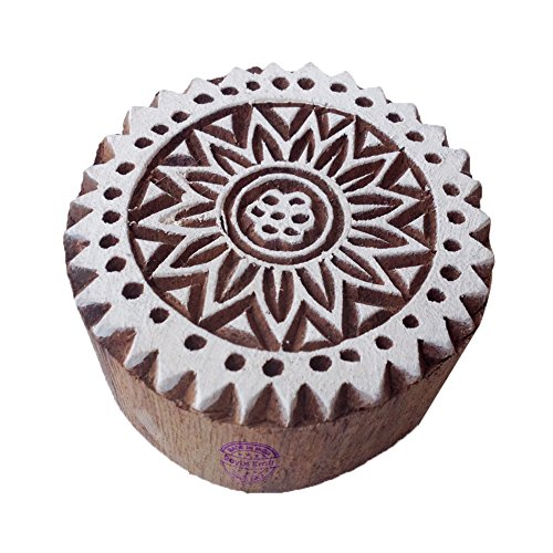 Royal Kraft Orientalisch Holz Stempel Runden Blumen Muster Drucken Blöcke - DIY Henna Stoff Textil Papier Ton Keramik Blocke Druck Stempel Royal Kraft Orientalisch Holz Stempel Runden Blumen Muster Drucken Blöcke - DIY Henna Stoff Textil Papier Ton Keramik Blocke Druck Stempel von Royal Kraft