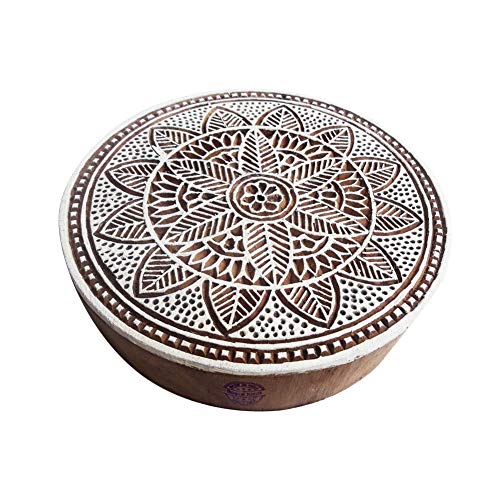 8 Inch Stoff Drucken Blöcke Groß Runden Blatt Gestalten Großer Holz Stempel 8 Inch Stoff Drucken Blöcke Groß Runden Blatt Gestalten Großer Holz Stempel von Royal Kraft