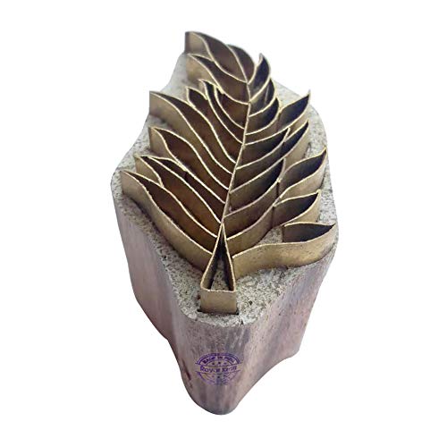 Royal Kraft Blatt Messing Holzstempel für den Blockdruck auf Ton, Keramik, Stoff BGtag005 Royal Kraft Blatt Messing Holzstempel für den Blockdruck auf Ton, Keramik, Stoff BGtag005 von Royal Kraft