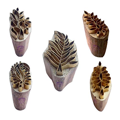 Royal Kraft Blumen Messing Holz Stempel (Set von 5) - DIY Ton, Keramik Blöcke BHtag0025 von Royal Kraft