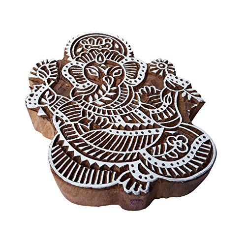 Royal Kraft Indisch Holzblöcke Groß Ganesha Entwürfe Großer Drucken Stempel von Royal Kraft