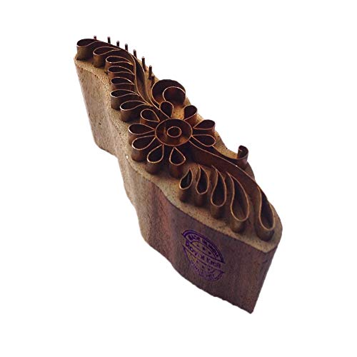 Royal Kraft Indisch Holzblöcke Messing Blumen Entwürfe Lehm Drucken Stempel Royal Kraft Indisch Holzblöcke Messing Blumen Entwürfe Lehm Drucken Stempel von Royal Kraft