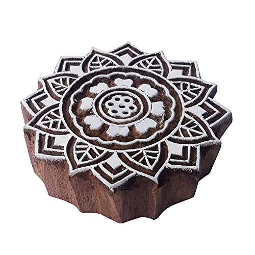 Royal Kraft Runden Hölzern druck Blöcke stempel - DIY Henna Stoff Textil papier Ton Keramik Blöcke Druck stempel FFBtag011 von Royal Kraft