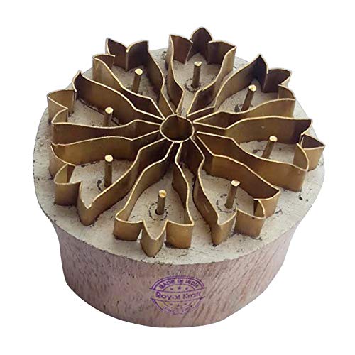Royal Kraft Runden Messing Holzstempel für den Blockdruck auf Ton, Keramik, Stoff BBtag002 Royal Kraft Runden Messing Holzstempel für den Blockdruck auf Ton, Keramik, Stoff BBtag002 von Royal Kraft