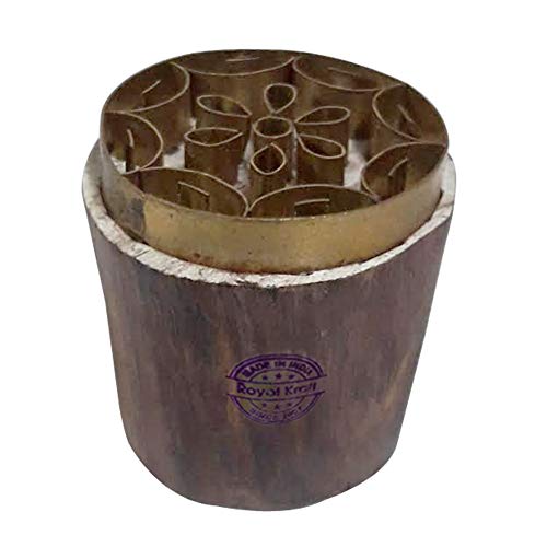 Royal Kraft Runden Messing Holzstempel für den Blockdruck auf Ton, Keramik, Stoff Btag045 Royal Kraft Runden Messing Holzstempel für den Blockdruck auf Ton, Keramik, Stoff Btag045 von Royal Kraft