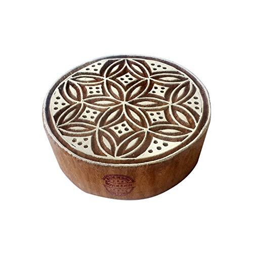 Stoff Druck Stempel Runden Spiral Designs Holzblöcke - DIY Henna Stoff Textil Papier Ton Keramik Blocke Druck Stempel Stoff Druck Stempel Runden Spiral Designs Holzblöcke - DIY Henna Stoff Textil Papier Ton Keramik Blocke Druck Stempel von Royal Kraft
