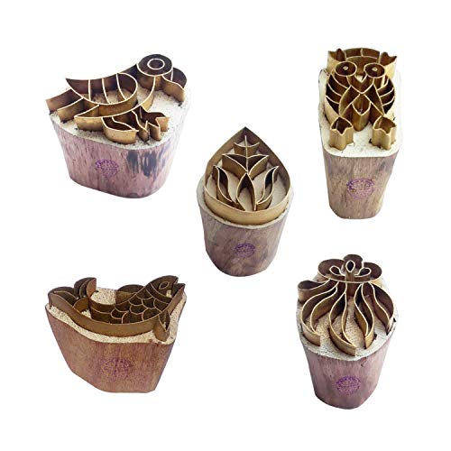 Royal Kraft Tier Messing Holz Stempel (Set von 5) - DIY Ton, Keramik Blöcke BHtag0018 von Royal Kraft