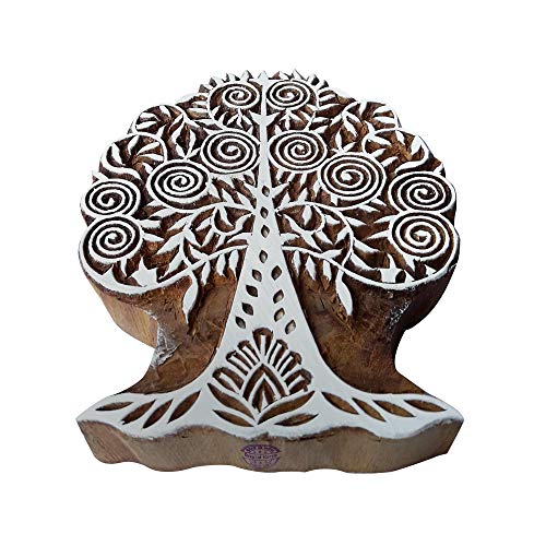 Stoff Holz Stempel Groß modernen Kunst Baum Muster Großer Drucken Blöcke von Royal Kraft