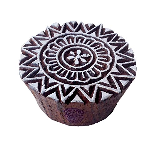 Royal Kraft Tattoo Drucken Blöcke Runden Blume Gestalten Holz Blöcke - DIY Henna Stoff Textil Papier Ton Keramik Blocke Druck Stempel Royal Kraft Tattoo Drucken Blöcke Runden Blume Gestalten Holz Blöcke - DIY Henna Stoff Textil Papier Ton Keramik Blocke Druck Stempel von Royal Kraft