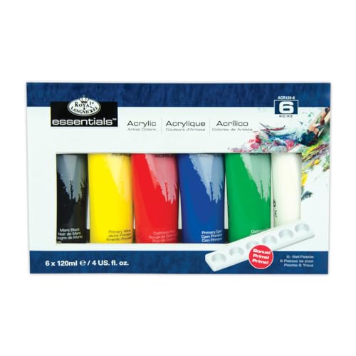 Royal & Langnickel Acrylfarbe, 6 Tuben 120 ml Royal & Langnickel Acrylfarbe, 6 Tuben 120 ml von Royal & Langnickel