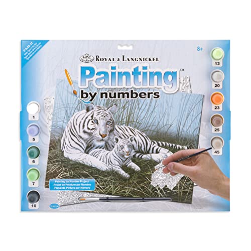 Royal & Langnickel PJL22 - Malen nach Zahlen Din A3, weiße Tiger im Nebel von Royal & Langnickel