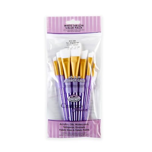 Royal & Langnickel RCC 308 - Crafters Choice, White Taklon 7-teiliges Pinsel Set, schräg Royal & Langnickel RCC 308 - Crafters Choice, White Taklon 7-teiliges Pinsel Set, schräg von Royal & Langnickel