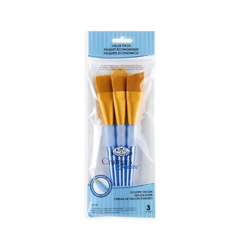 Royal & Langnickel RCC 401 - Crafters Choice, Gold Taklon 3-teiliges Pinsel Set gemischt Royal & Langnickel RCC 401 - Crafters Choice, Gold Taklon 3-teiliges Pinsel Set gemischt von Royal & Langnickel