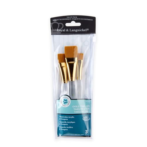 Royal & Langnickel RSET-9160 - Gold Taklon 3-teiliges Pinsel Set für Lasur/Verwässern Royal & Langnickel RSET-9160 - Gold Taklon 3-teiliges Pinsel Set für Lasur/Verwässern von Royal & Langnickel