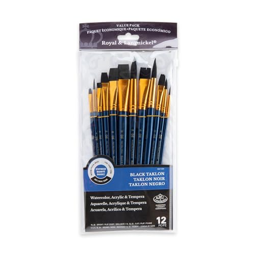 Royal & Langnickel RSET-9302 - Soft Black Taklon 12-teiliges Pinsel Set gemischt Royal & Langnickel RSET-9302 - Soft Black Taklon 12-teiliges Pinsel Set gemischt von Royal & Langnickel